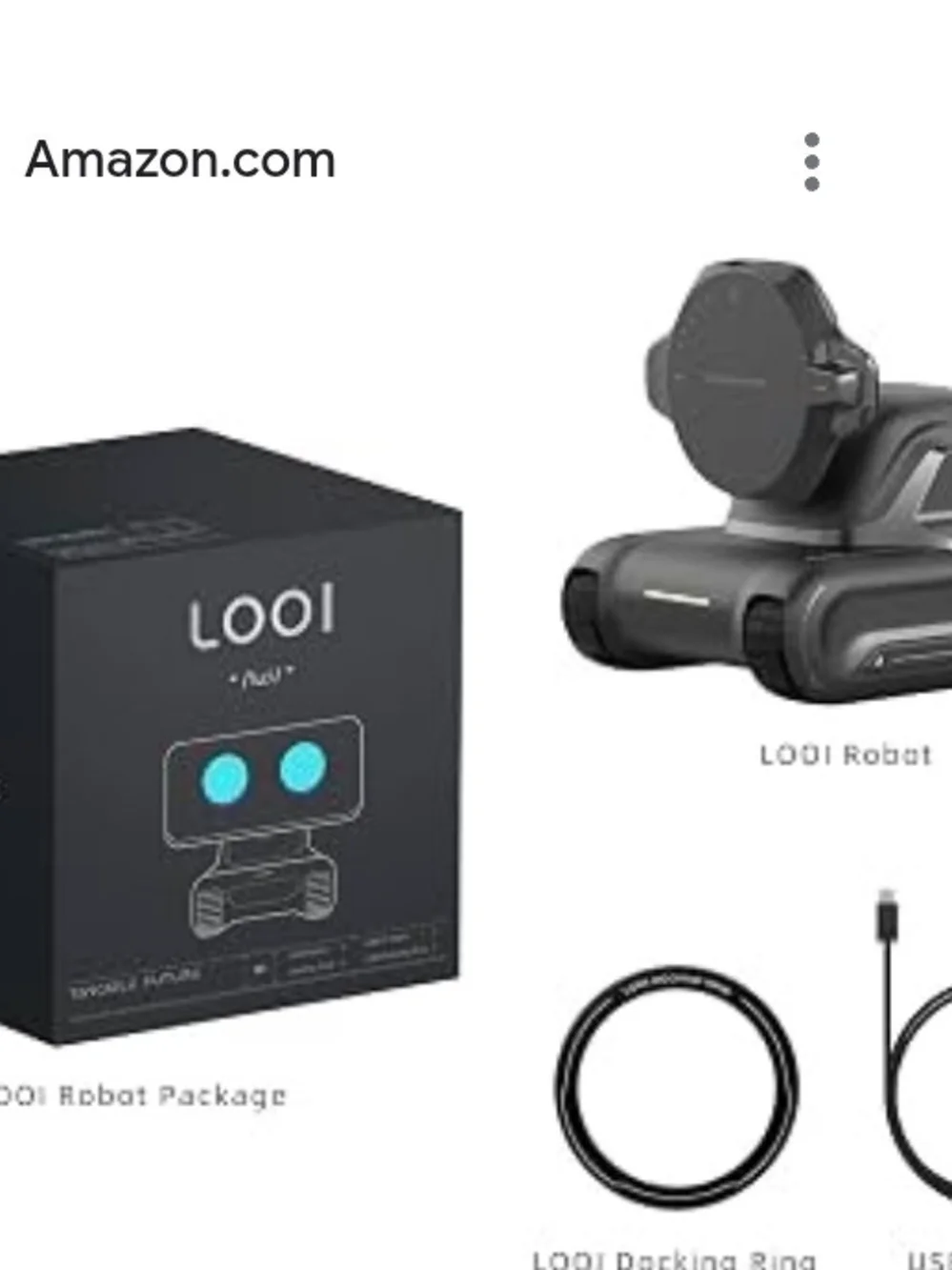 LOOI Robot VR Accessory - Black with Light Blue Accents